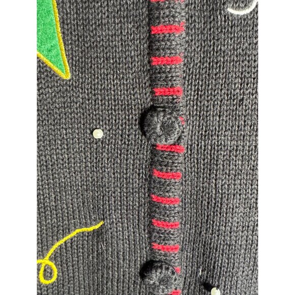 Holiday Editions Women XLarge black Christmas Sweater Vest - Picture 12 of 15